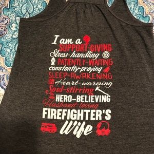 Firefighters Wife Gym Tank